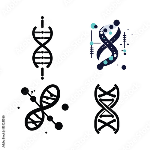 Dna helix genetic code biology science biotechnology research molecule medical structure genome vector