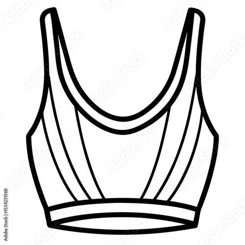 Crop top line vector