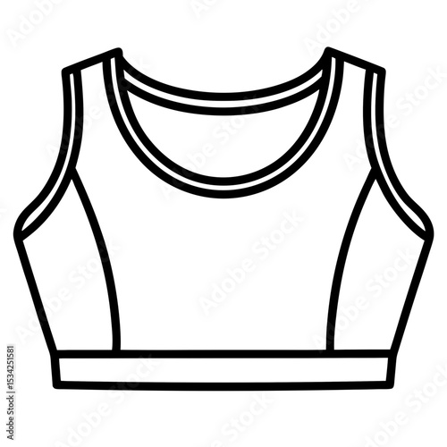 Crop top line vector