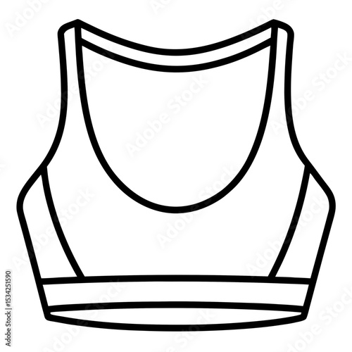 Crop top line vector