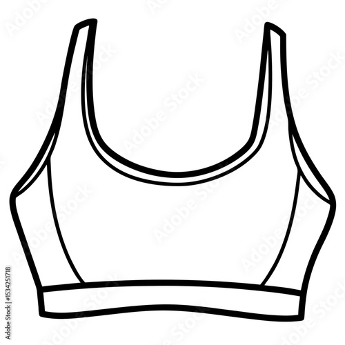 Crop top line vector