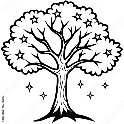 Fantasy Grove Silhouette Art