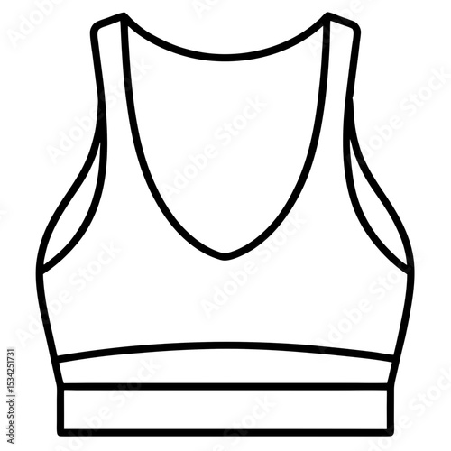 Crop top line vector