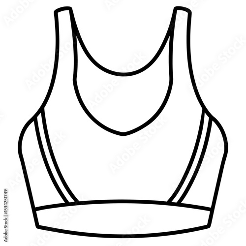 Crop top line vector