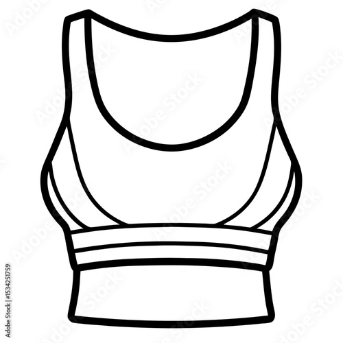 Crop top line vector