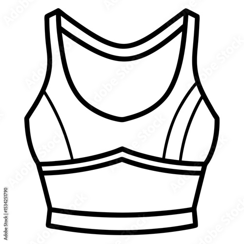 Crop top line vector