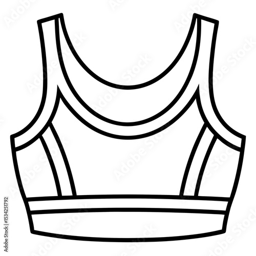 Crop top line vector