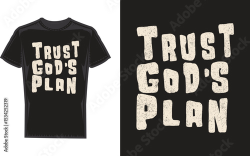 Trusts god's plan typography custom t-shirt design