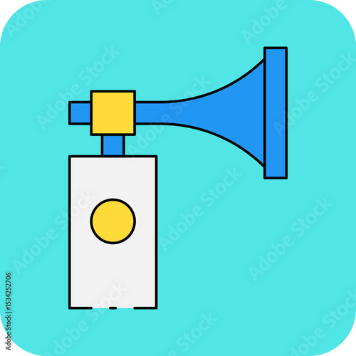 Air horn single icon vector illustration