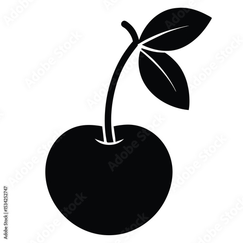 cherry-fruit-black-silhouette--on-white-background (1).eps