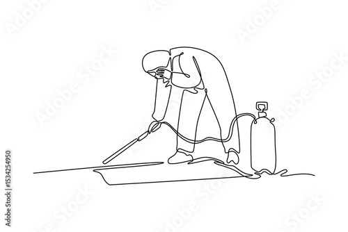 Public service concept. Single line draw design. Full length animation illustration. High quality 4k footage	