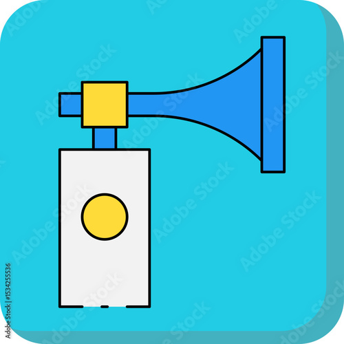 Air horn single icon vector illustration