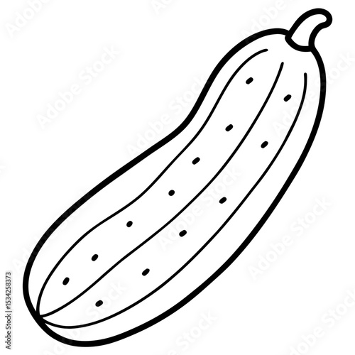 Cucumber line art vector