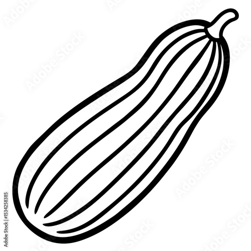 Cucumber line art vector