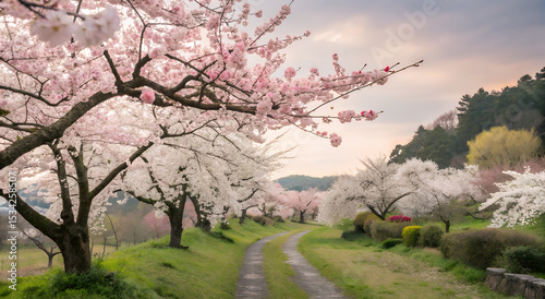blossoming-cherry-trees-in-early-bloom------------