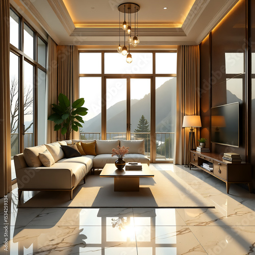 interior luxury apartment comfortable suite lounge