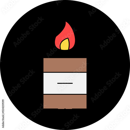 Candle single icon vector illustration