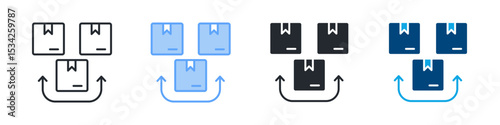 Prioritize Icon Set Multiple Style. Design In Outline, Blue, Glyph, Dualtone