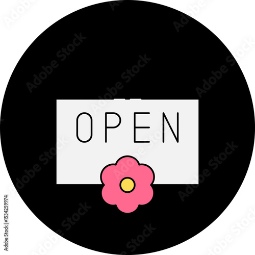 Open single icon vector illustration