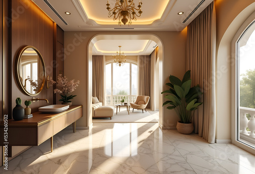 Marble Floors, Golden Hour_ Luxe Living 