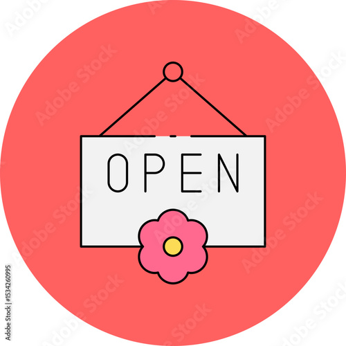 Open single icon vector illustration