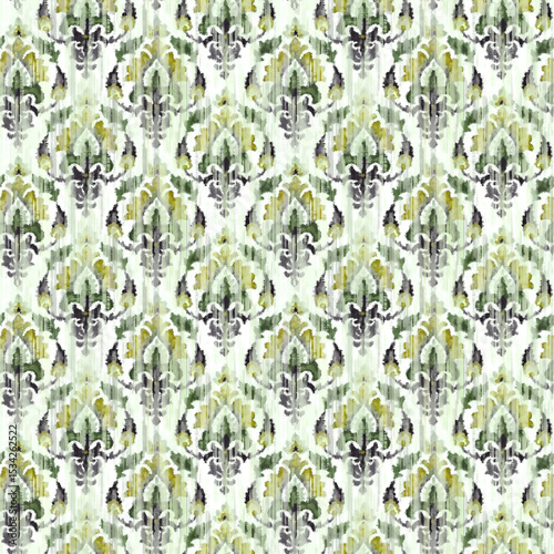 Fototapeta Naklejka Na Ścianę i Meble -  Abstract flower blooming design. Pattern with floral seamless. Grunge textured abstract art vector  with flower and plants in watercolor style.