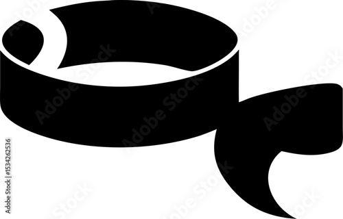 Ribbon spool silhouette icon