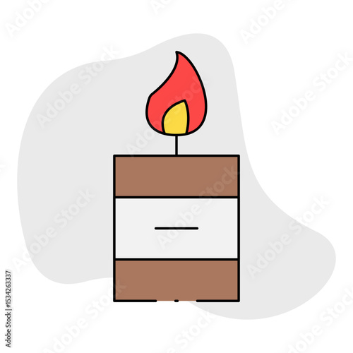 Candle single icon vector illustration