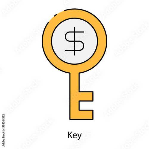 Key single icon vector illustration