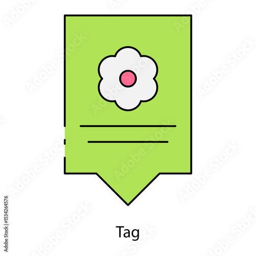 Tag single icon vector illustration