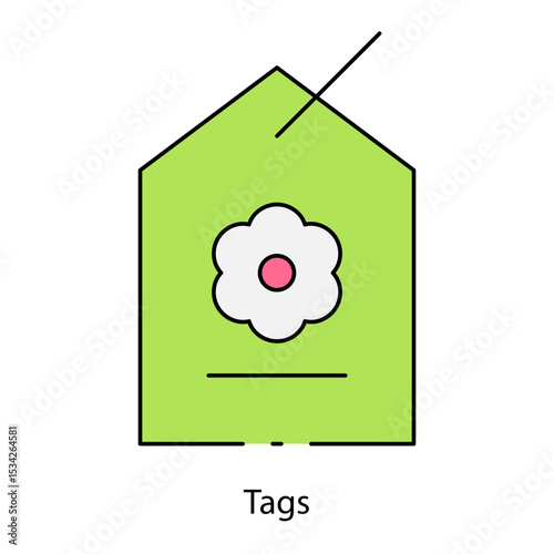 Tags single icon vector illustration