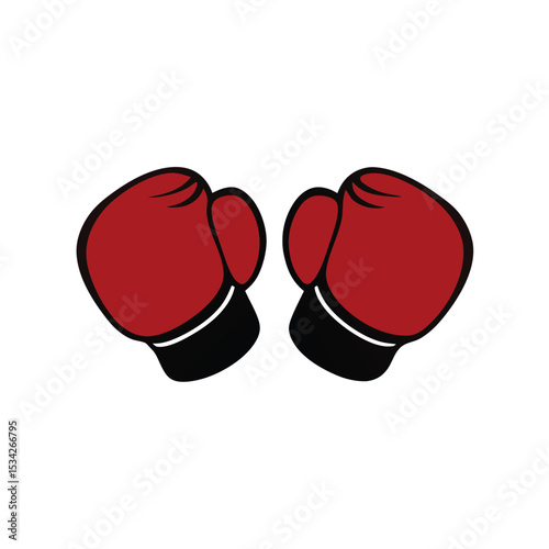 Boxing Gloves Stock Vectors illustration clipart, isolated white background