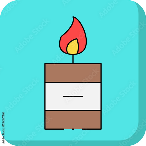 Candle single icon vector illustration