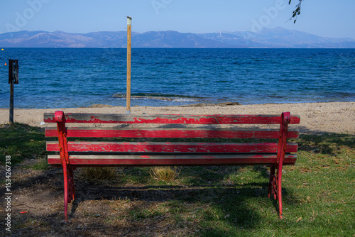 Fototapeta Naklejka Na Ścianę i Meble -  Nea Makri beach and sea Athens Greece