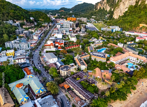 Aerial view of Ao Nang, Krabi, Thailand