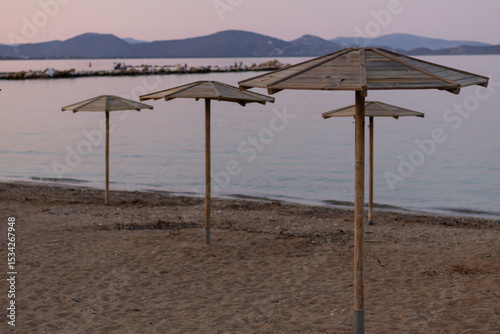 Fototapeta Naklejka Na Ścianę i Meble -  Nea Makri beach and sea Athens Greece