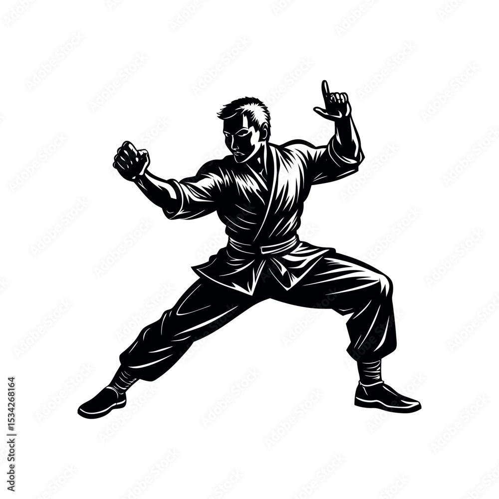 Naklejka premium Vector Black Judo Silhouette Throwing Technique Illustration for Self-Defense Art Design