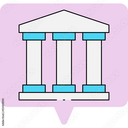 Bank single icon vector illustration