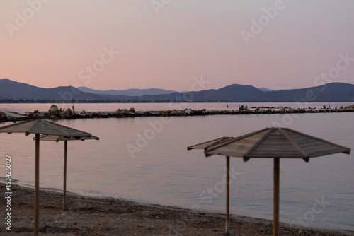 Fototapeta Naklejka Na Ścianę i Meble -  Nea Makri beach and sea Athens Greece