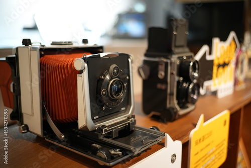 old photo camera on the table
