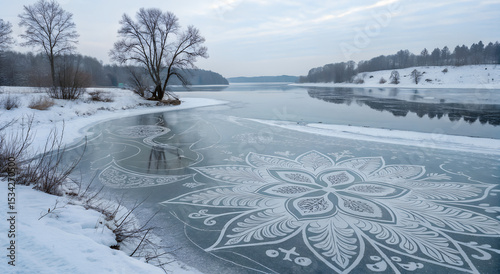 frozen-lake-with-ice-patterns-in-winter-----------