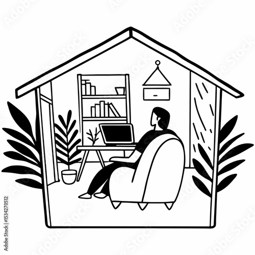 Work From Home Setup: Remote Office and Cozy Workspace