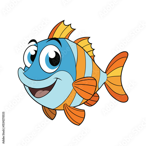 cartoon fish vector illustration