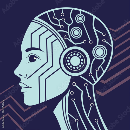 Artificial Intelligence (AI) and Robotics: Futuristic Technology Concept