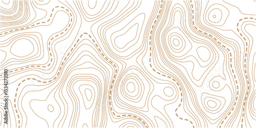 Abstract seamless pattern with lines and stylized height of the topographic contour in lines and topo graphic map design. Topology, Cartography or terrain path concept