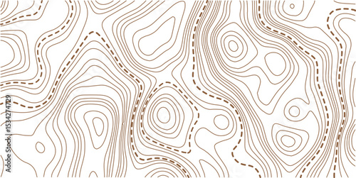 
Abstract topo contour map on white background, Topographic map, Topographic contour lines map seamless pattern. Geographic mountain relief diagram line wave carve pattern.