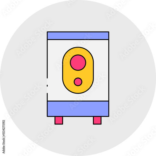Washing machine single icon vector illustration