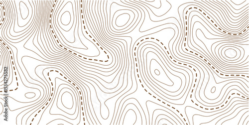 
Abstract topo contour map on white background, Topographic map, Topographic contour lines map seamless pattern. Geographic mountain relief diagram line wave carve pattern.