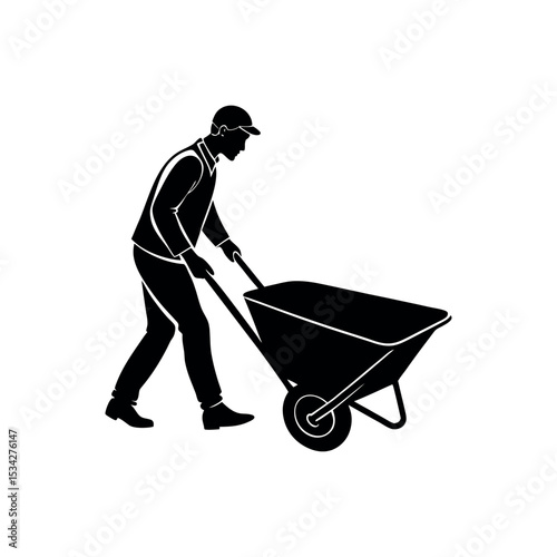 Garden Equipment Black Silhouettes  Farming Tools and Yard Work Icons Design