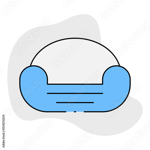 Sofa single icon vector illustration
